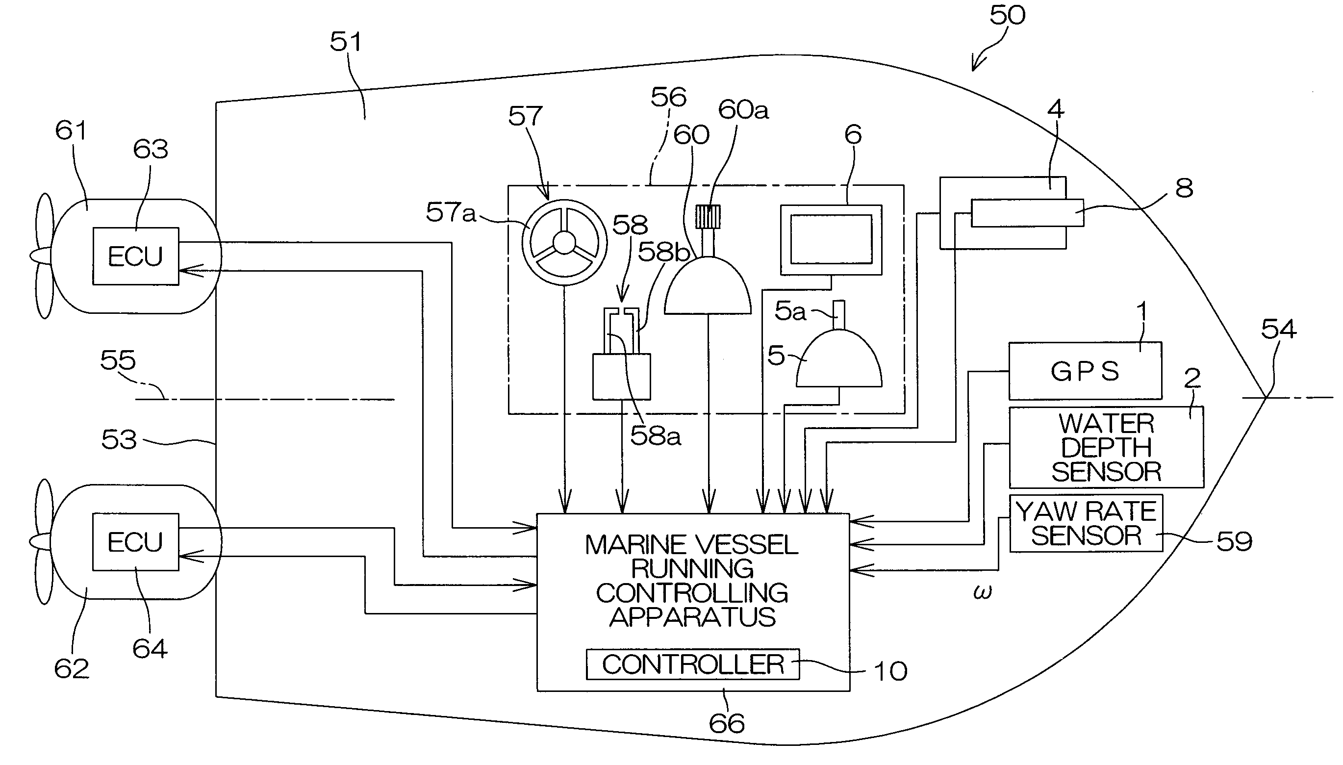 Docking supporting apparatus, and marine vessel including the apparatus