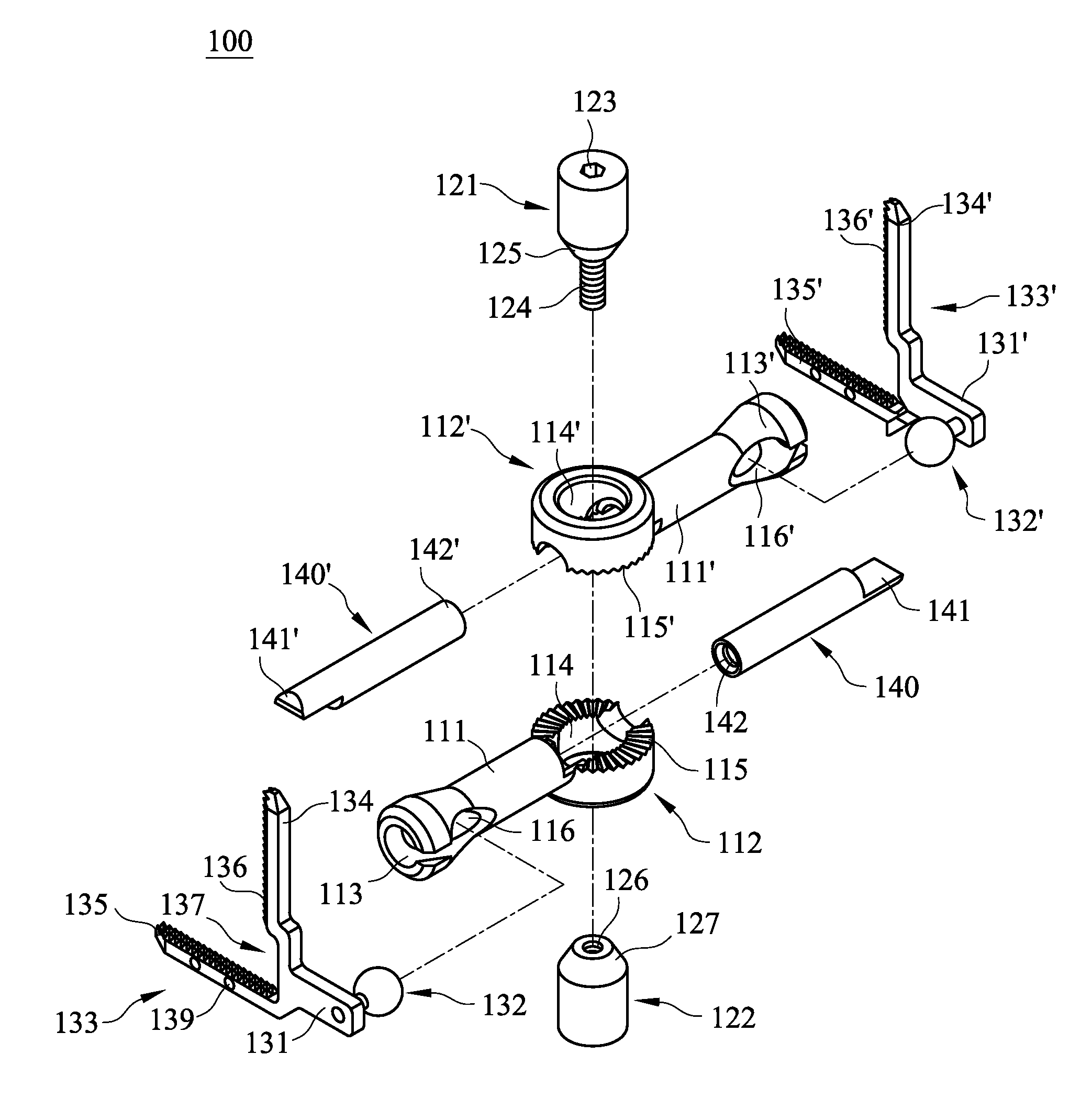 Measuring and guiding device for reconstruction surgery