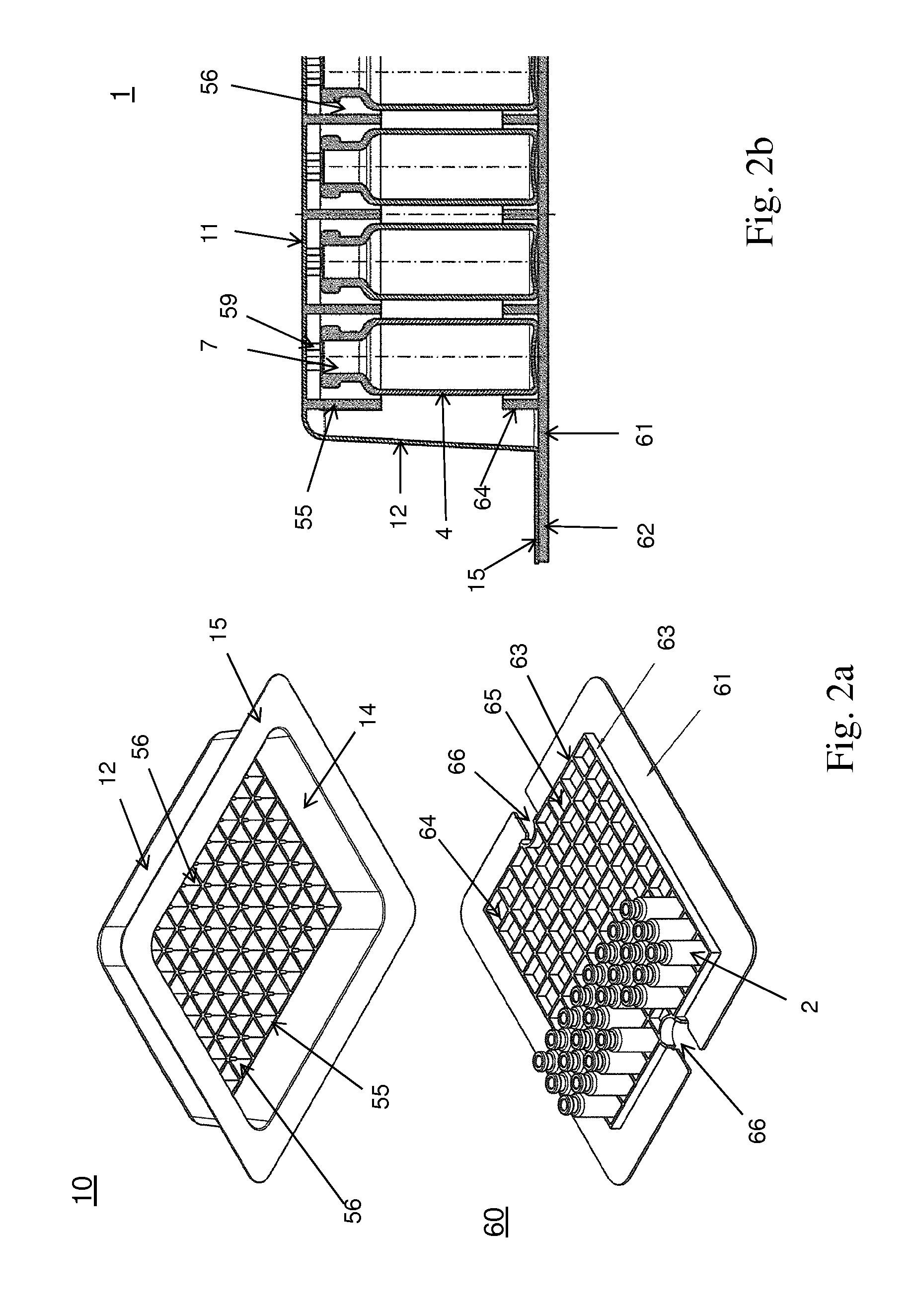 Process for handling or processing containers for medical or pharmaceutical applications and carrier and transport or packaging container thereof