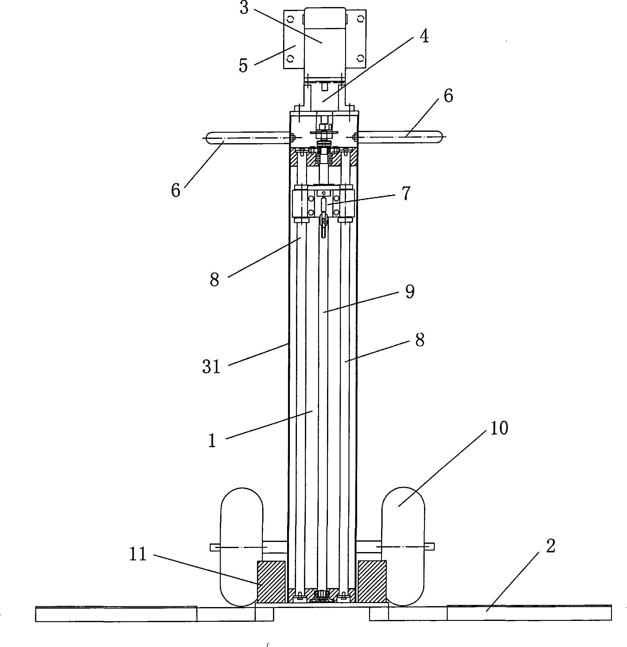 Device for measuring soil profile parameter