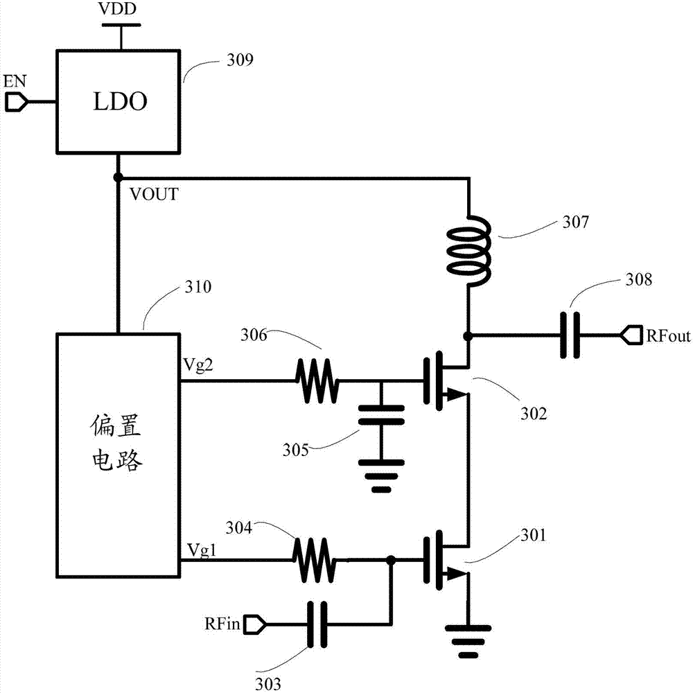 Biasing circuit suitable for low noise amplifier