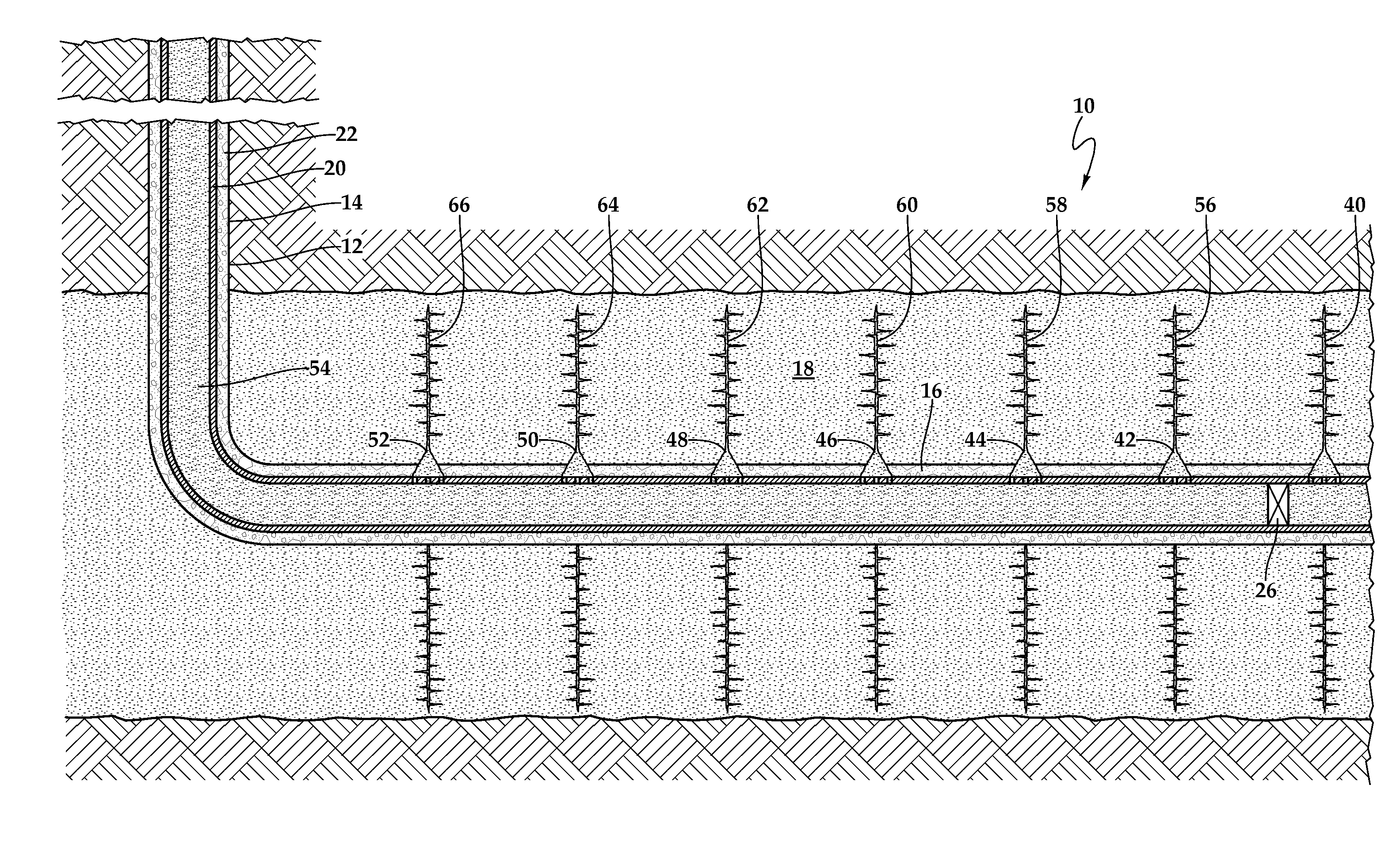 Method for generating discrete fracture initiation sites and propagating dominant planar fractures therefrom