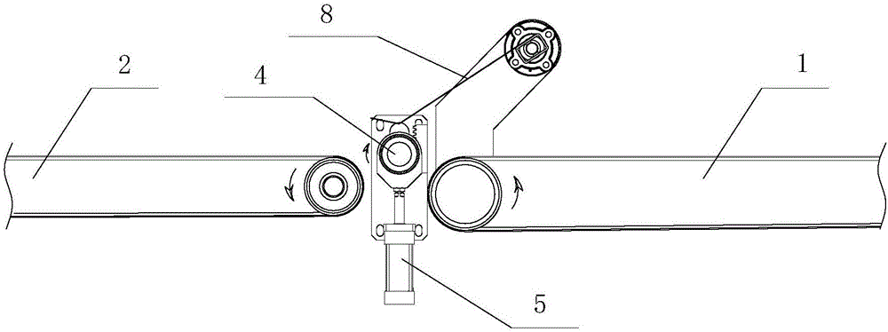 Batching device and method applied to conveying mechanism of stacking machine