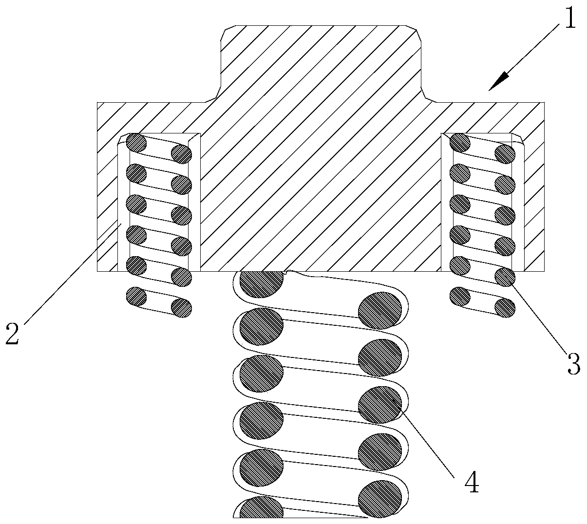 Double-acting friction damper of railway wagon bogie