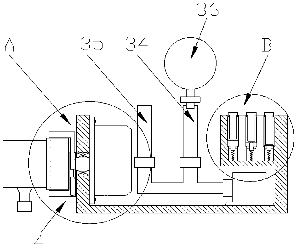 Maintenance device facilitating maintenance of pressure meter housing