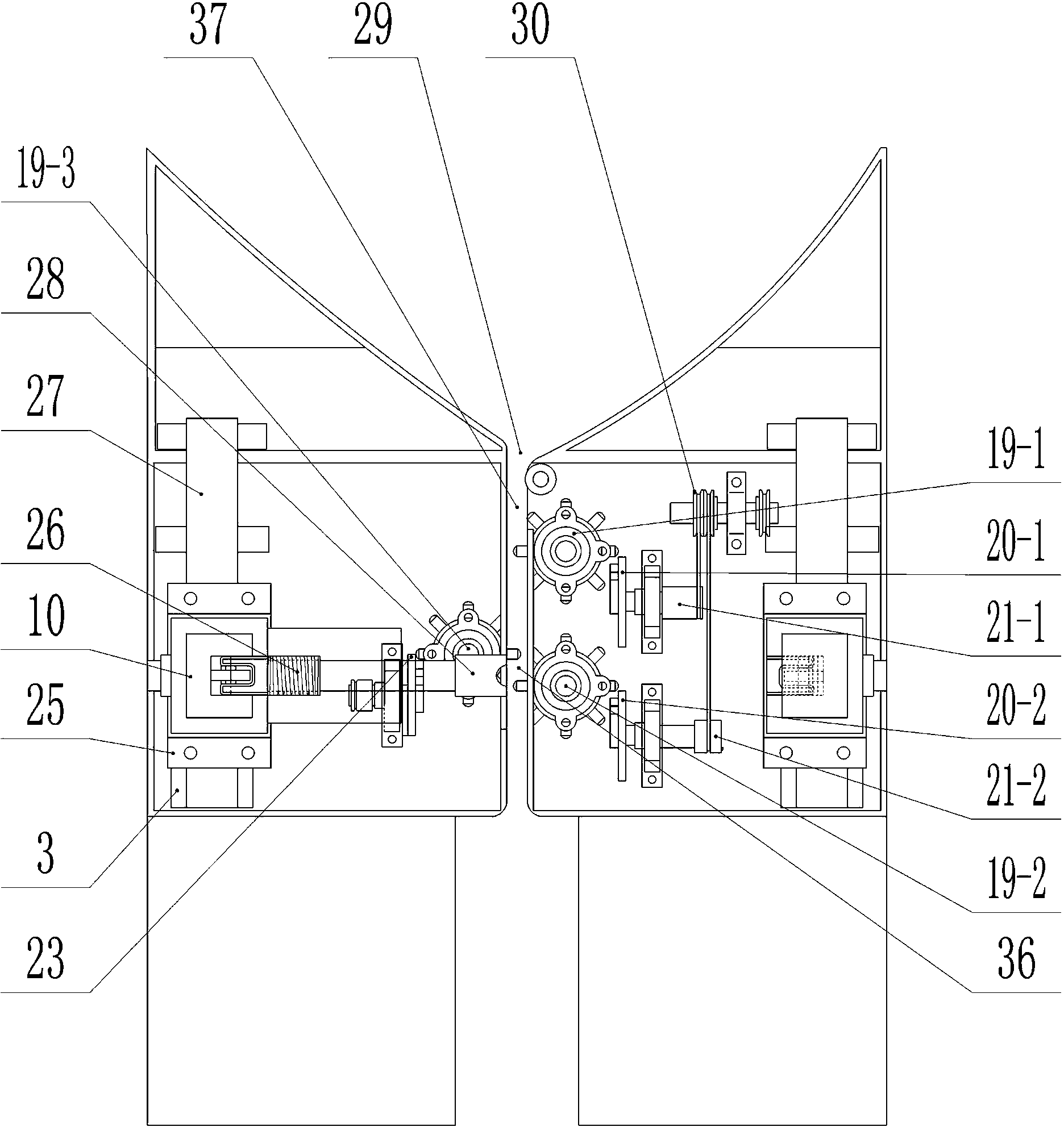 Automatic folium mori picking machine driven in rocker arm mode