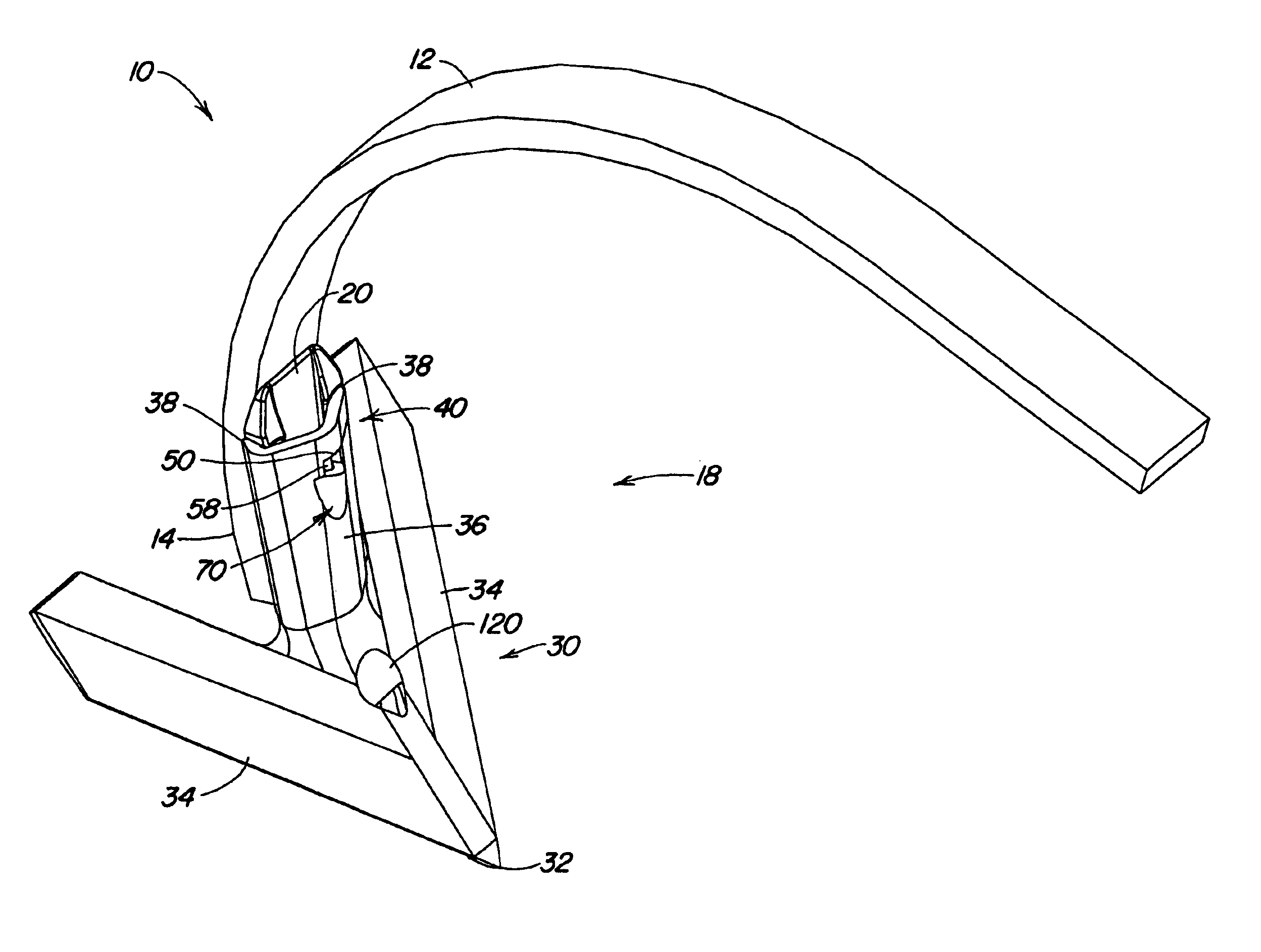 Knock-on sweep structure and tools therefor