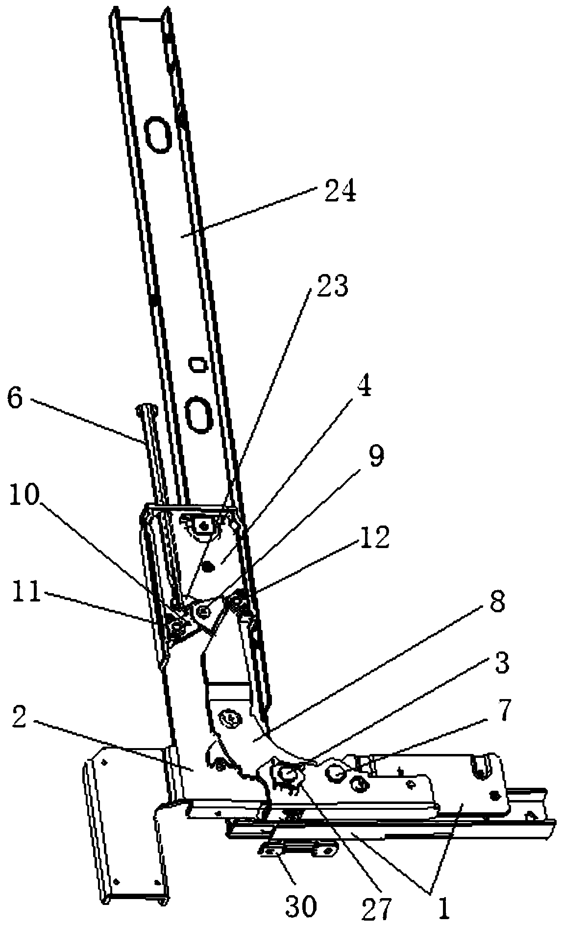 Dishwasher hinge with door body double balance function