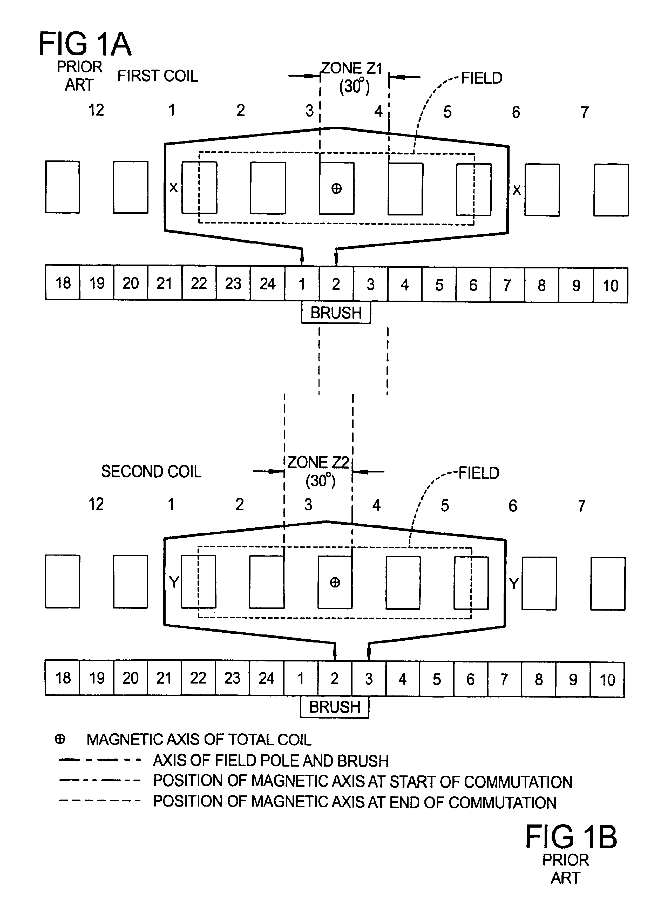 Motor armature having distributed windings for reducing arcing