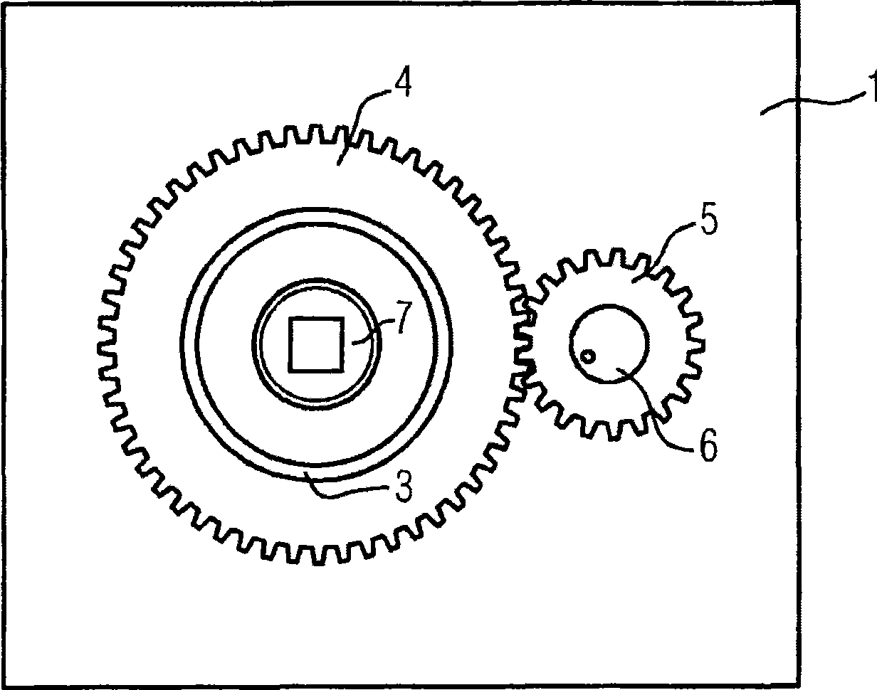 Gear assembly for driving an electrical switching contact