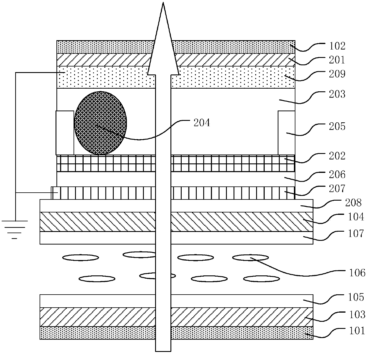 Transflective display device