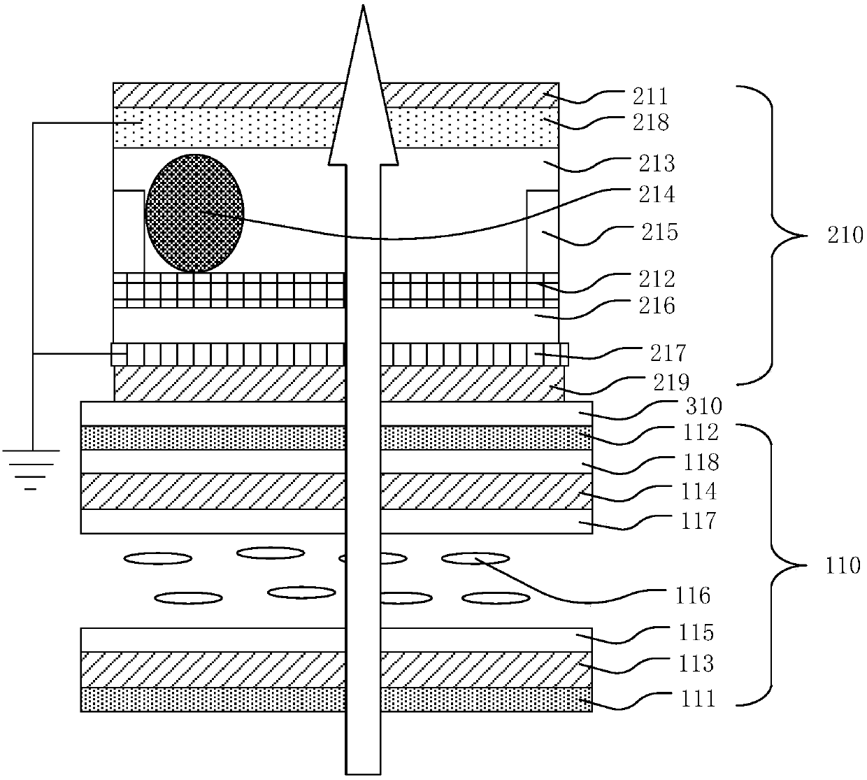 Transflective display device