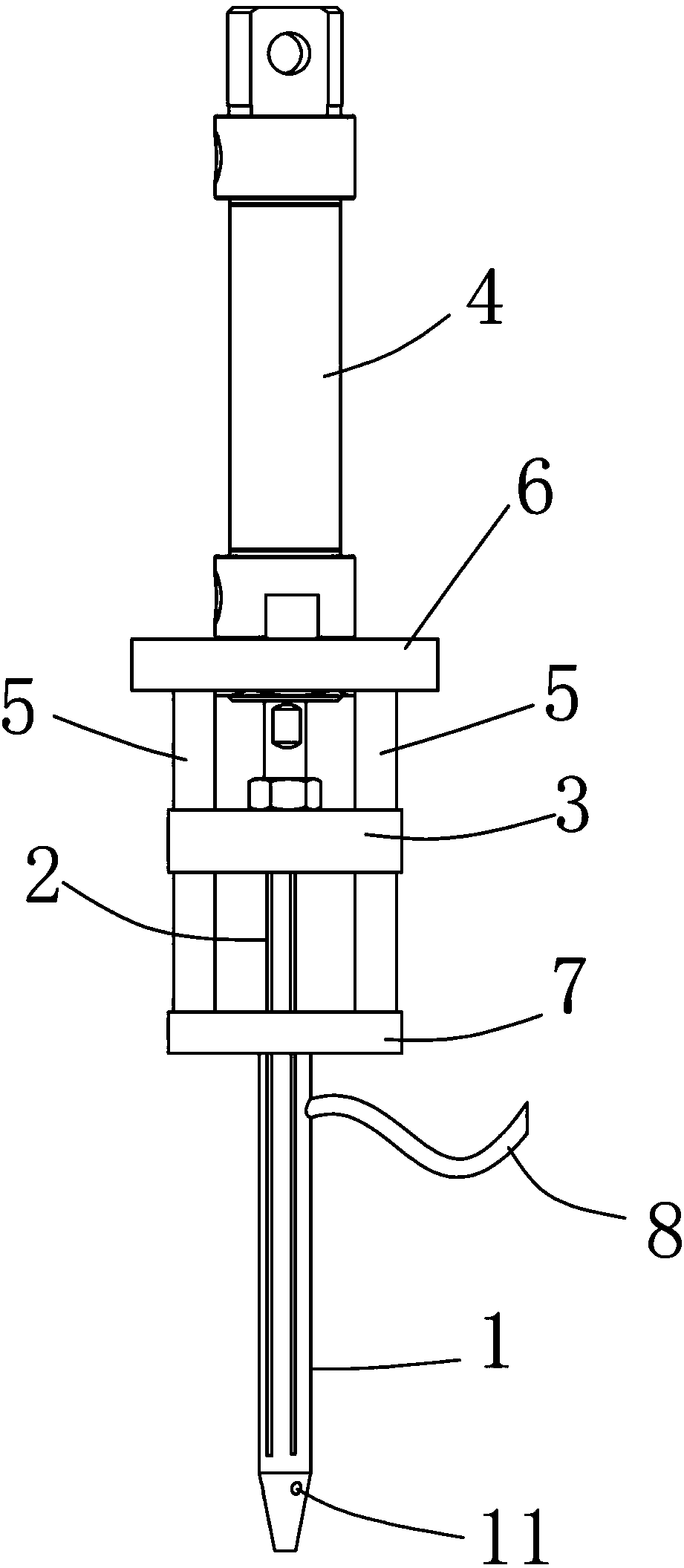 Filling injecting pastry demolding needle