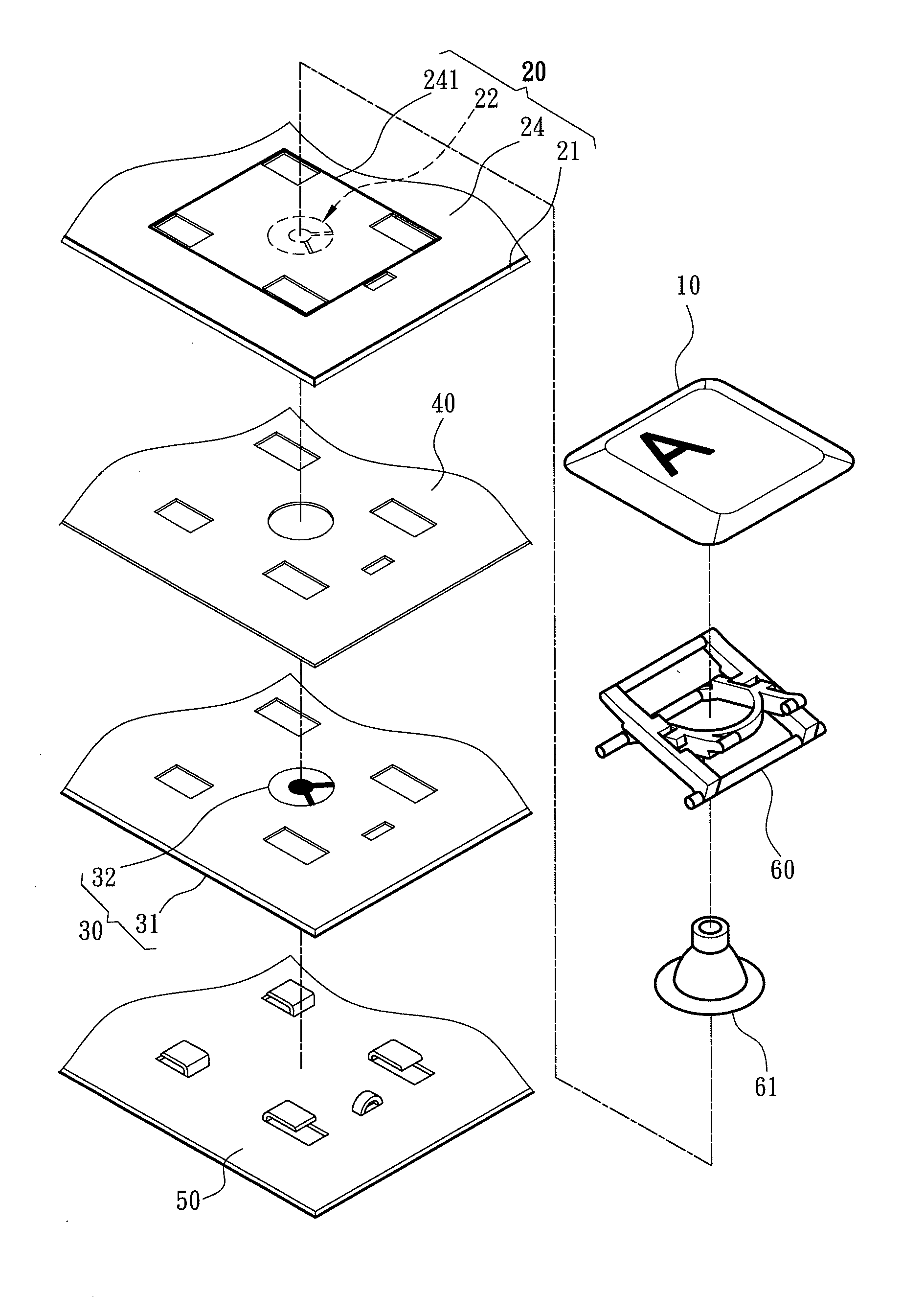 Thin illuminated keyboard