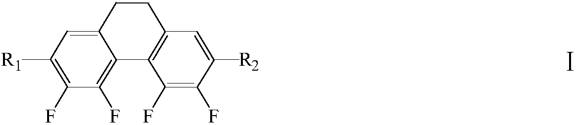 Liquid crystal compound containing tetrafluoro-dihydrophenanthrene structure and application of liquid crystal compound