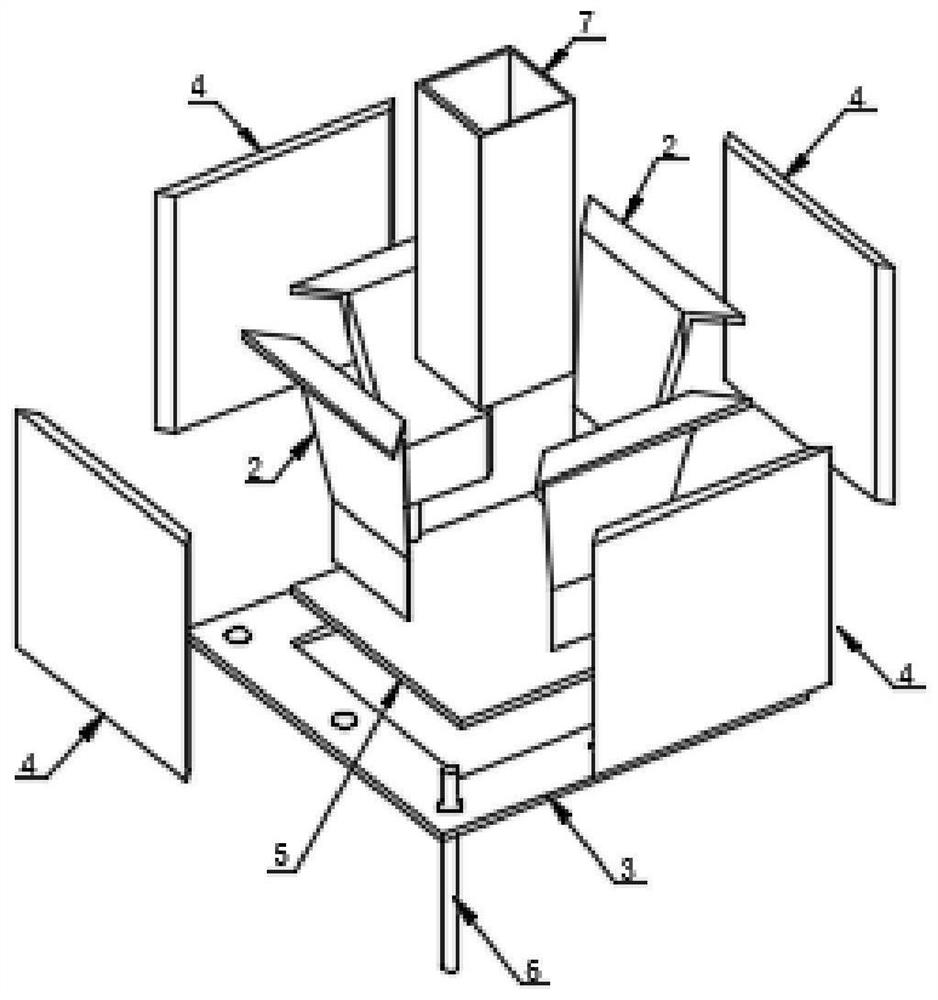 Slot device based on self-similar curtain wall structure system and construction method