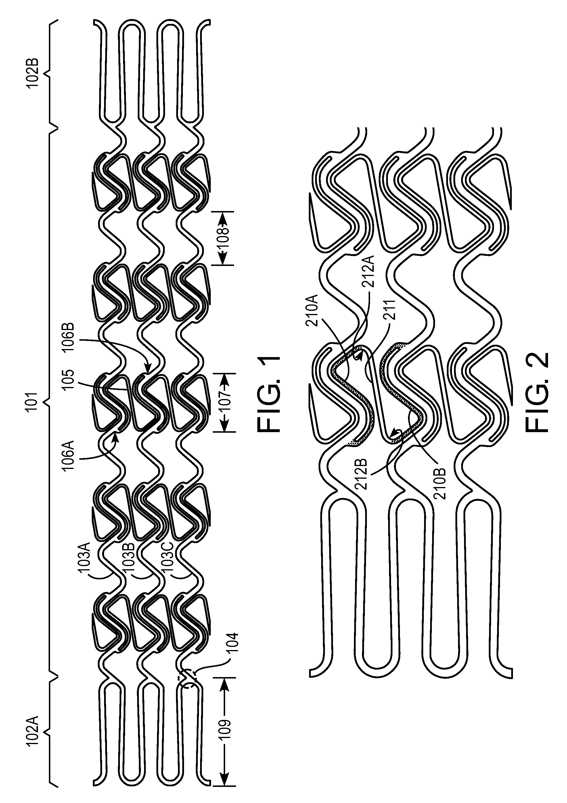 Expandable Prostheses for Treating Atherosclerotic Lesions Including Vulnerable Plaques