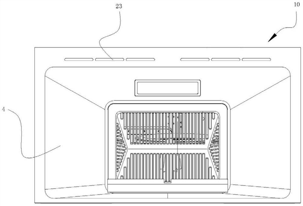 Air curtain angle adjustable air curtain range hood