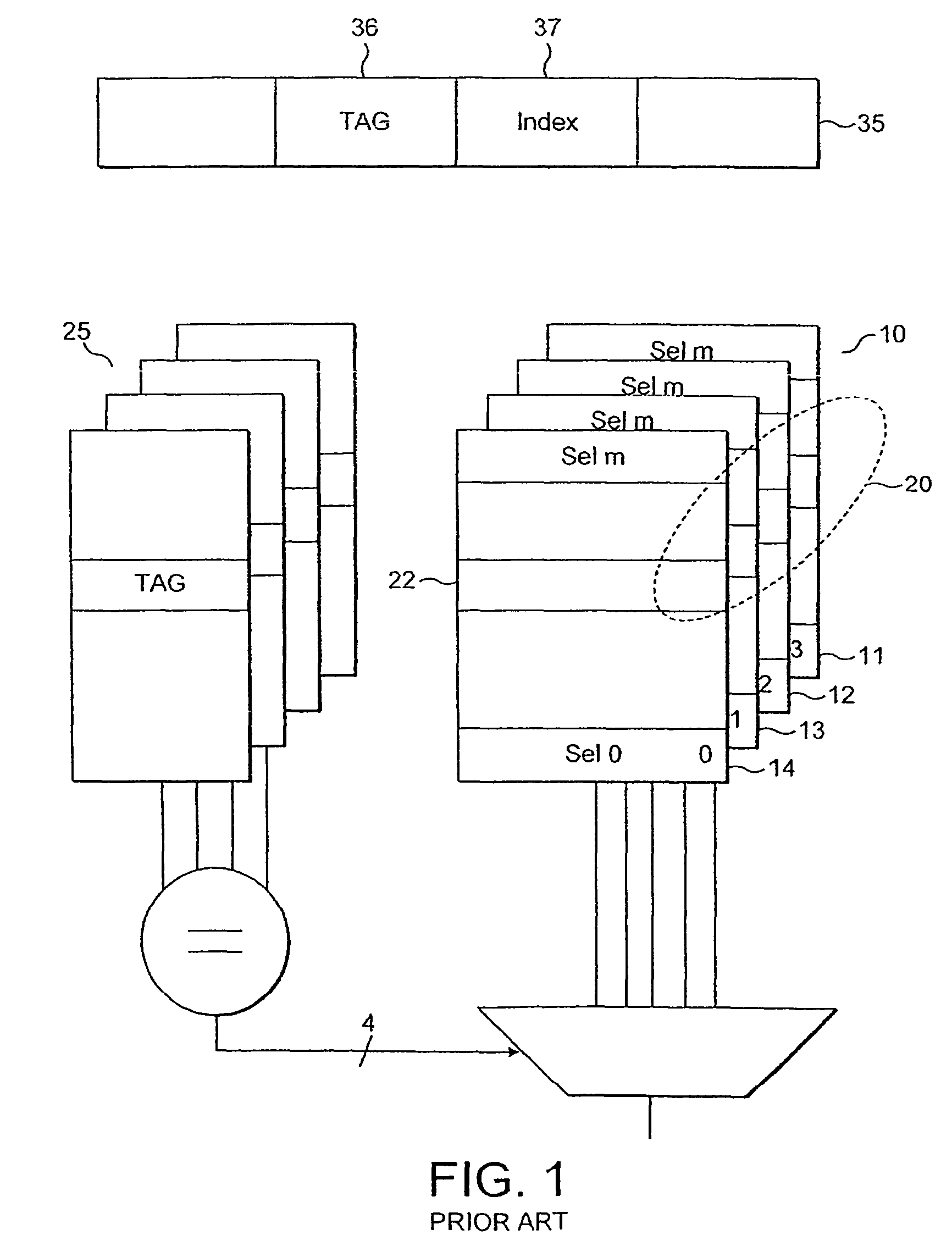 Cache accessing using a micro TAG