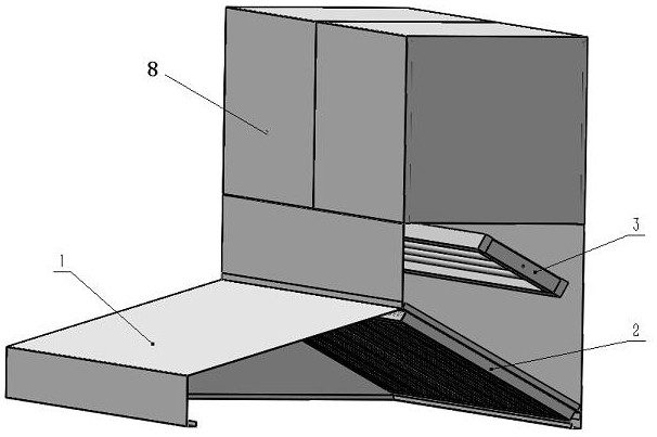 Light quantum fume hood and flue cleaning-free lampblack purification device