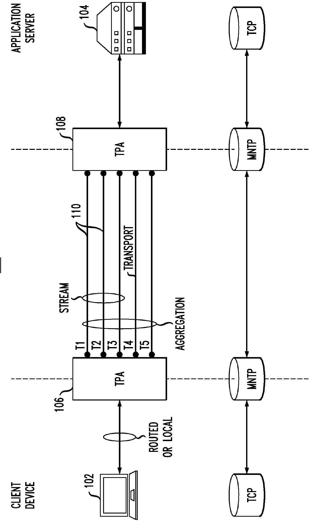 Transparent proxy architecture for multi-path data connections