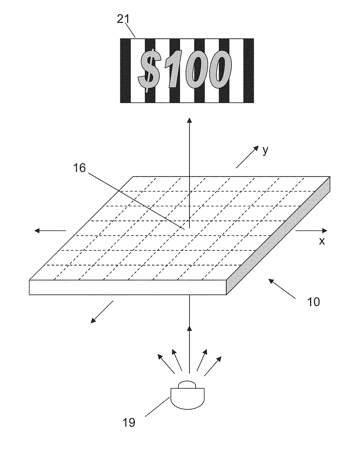 Animated security device for a document