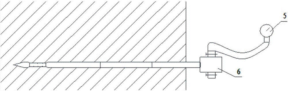 Measurement probe for measuring parameters of gas inside coal bed