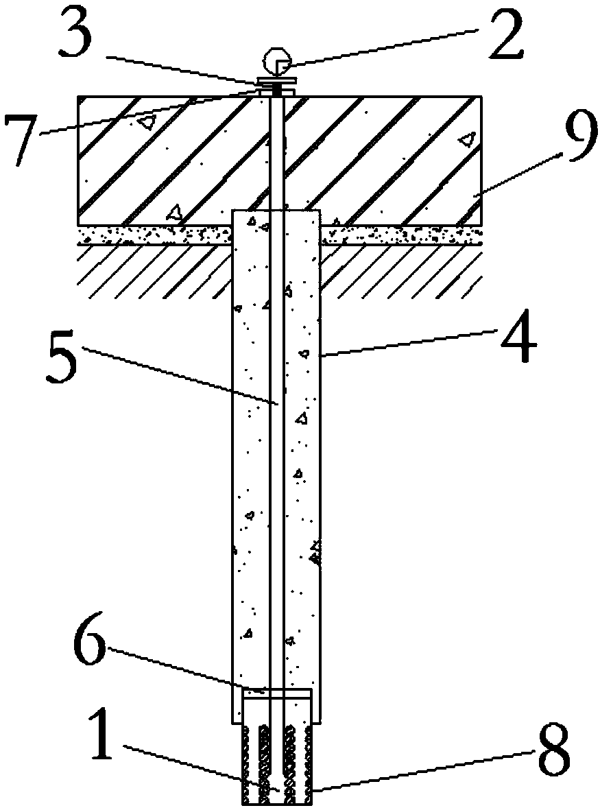 Suction pile with suction device arranged at pile end