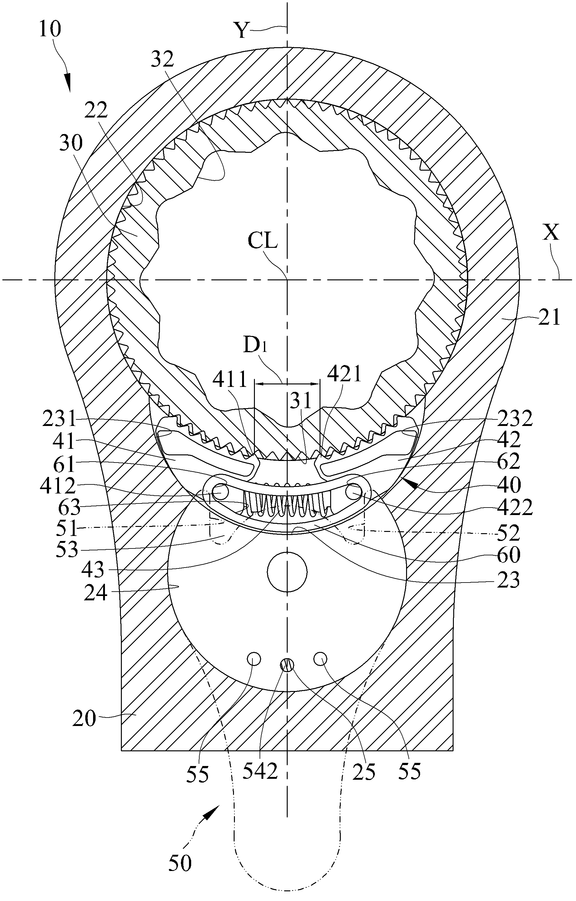 Anti-block ratchet wrench