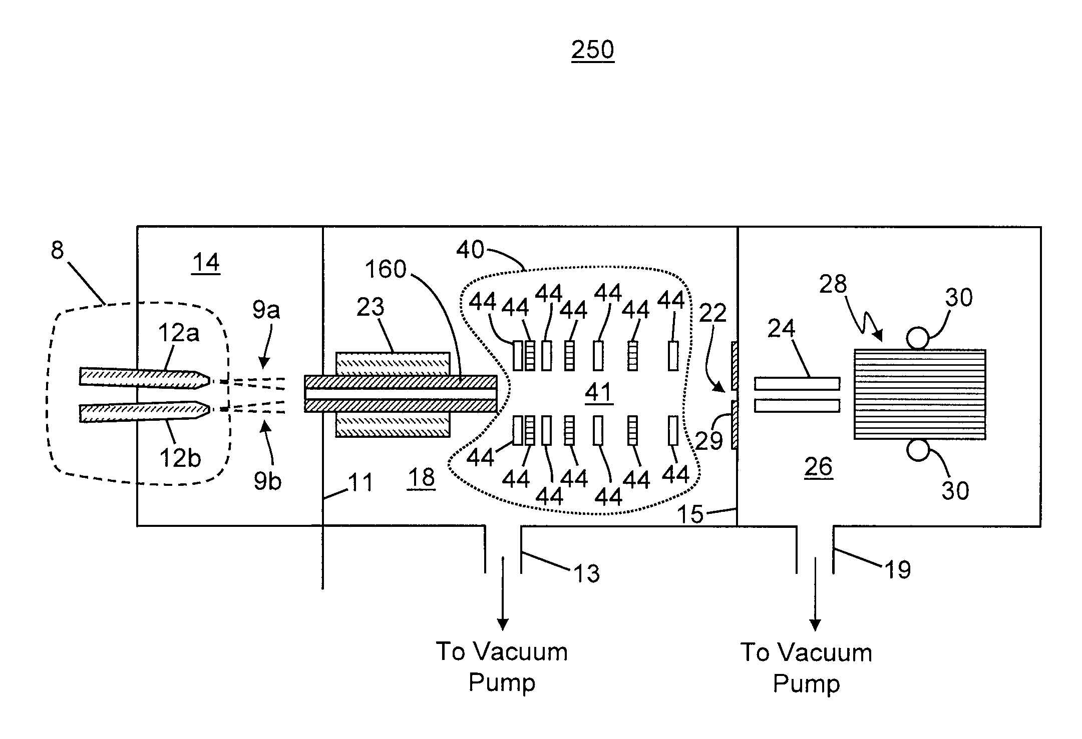 Ion transfer tube having single or multiple elongate bore segments and mass spectrometer system