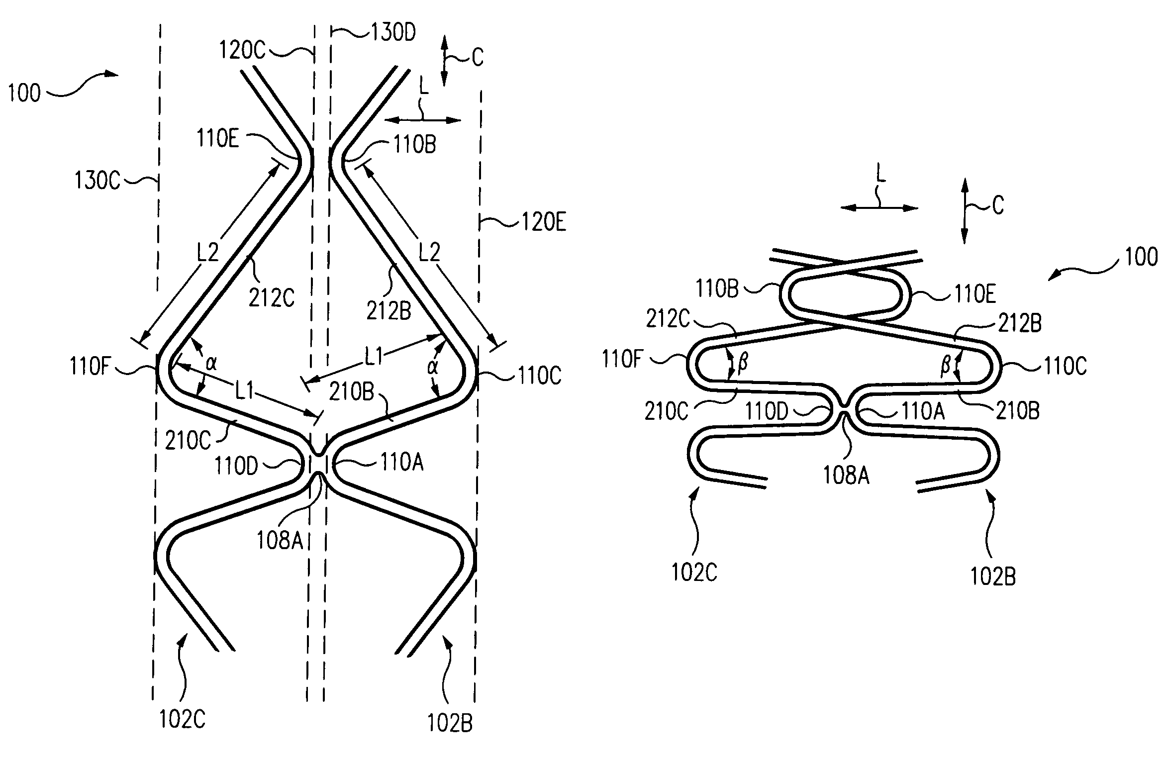 Flexible resheathable stent design