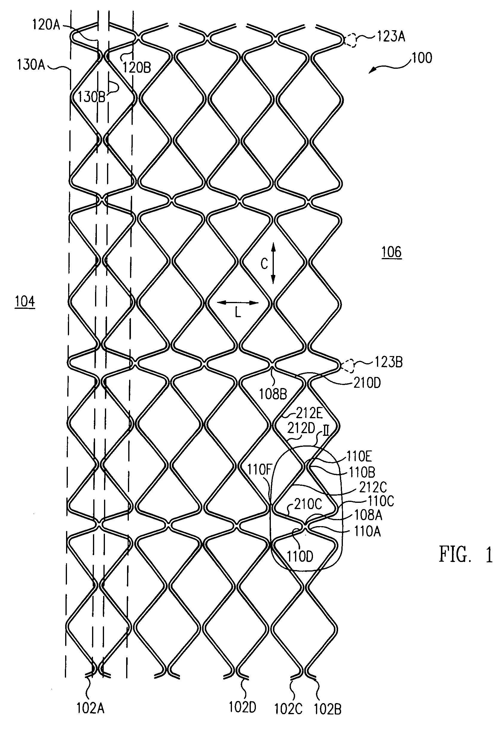 Flexible resheathable stent design