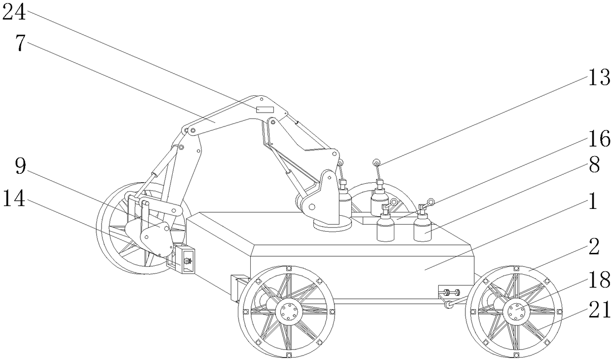 Rescue robot with rescue mechanical arm