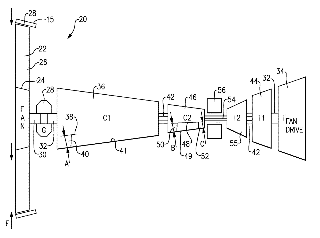 Compressor areas for high overall pressure ratio gas turbine engine