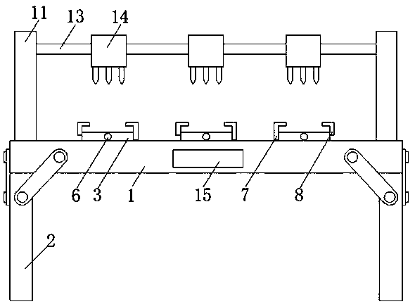 Brush-making and punching device with clamping function