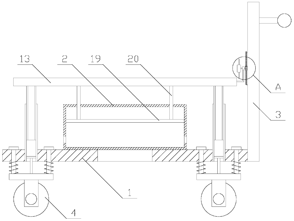 Electromagnetic detection device with buffer function for archaeology