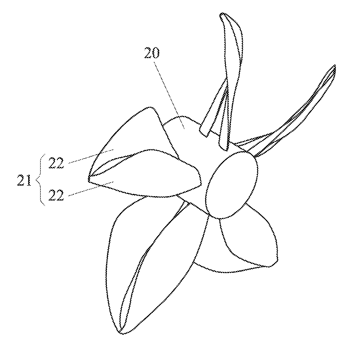 Composite propeller blade structure