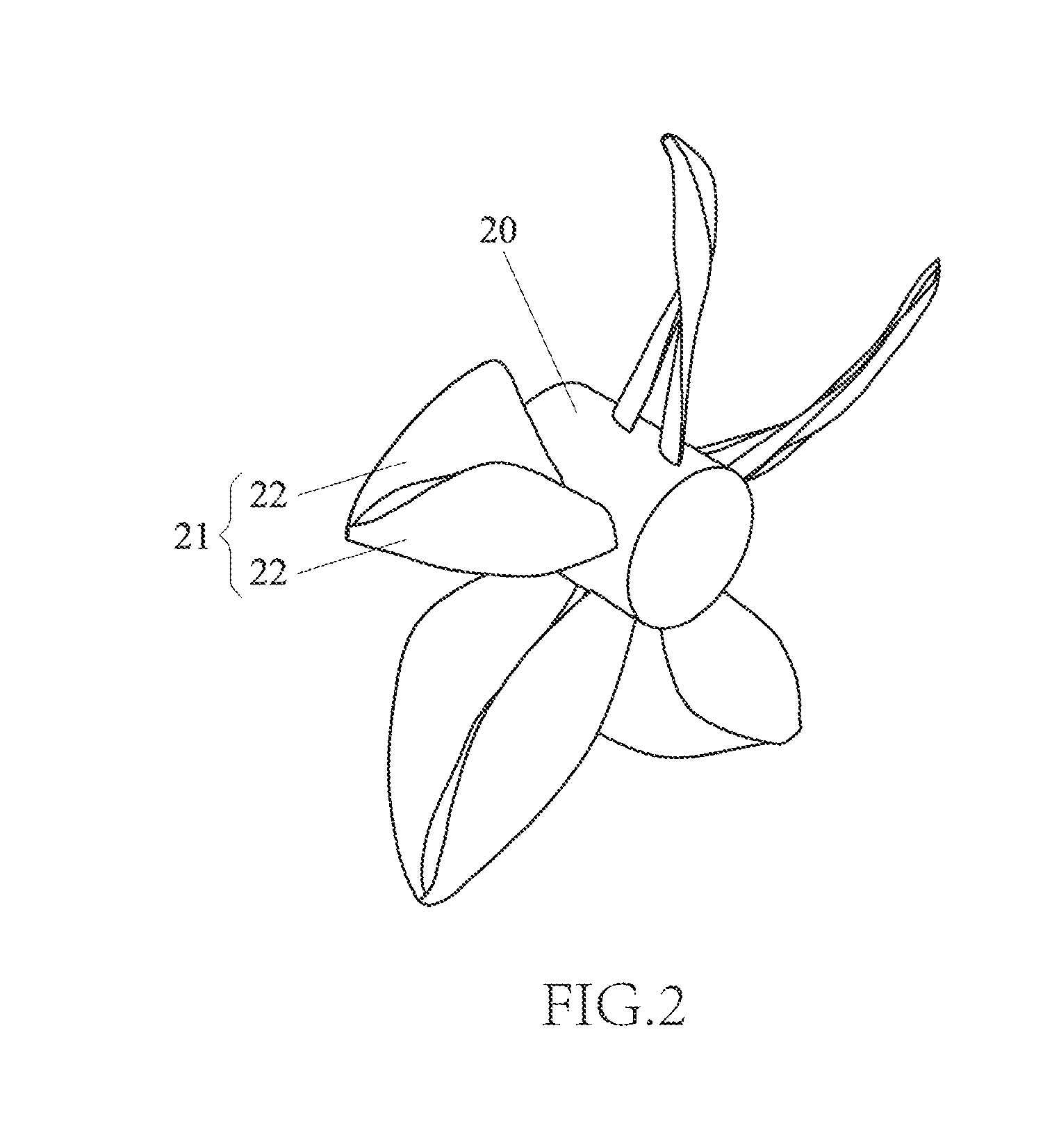 Composite propeller blade structure