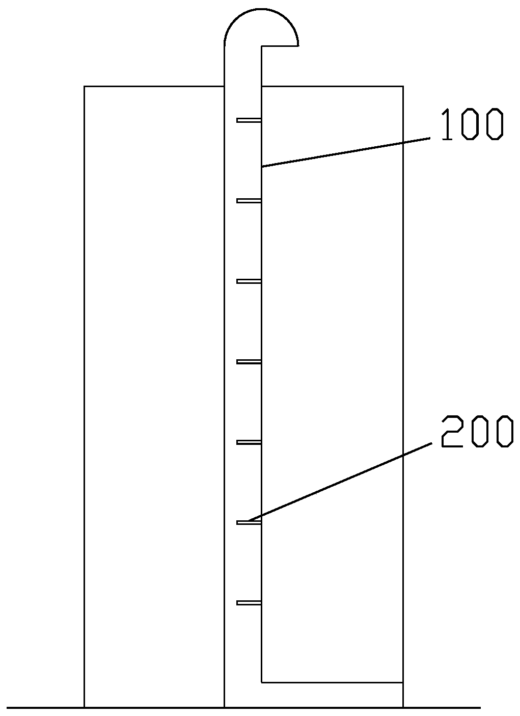 Vertical shaft power generation device of high-rise building