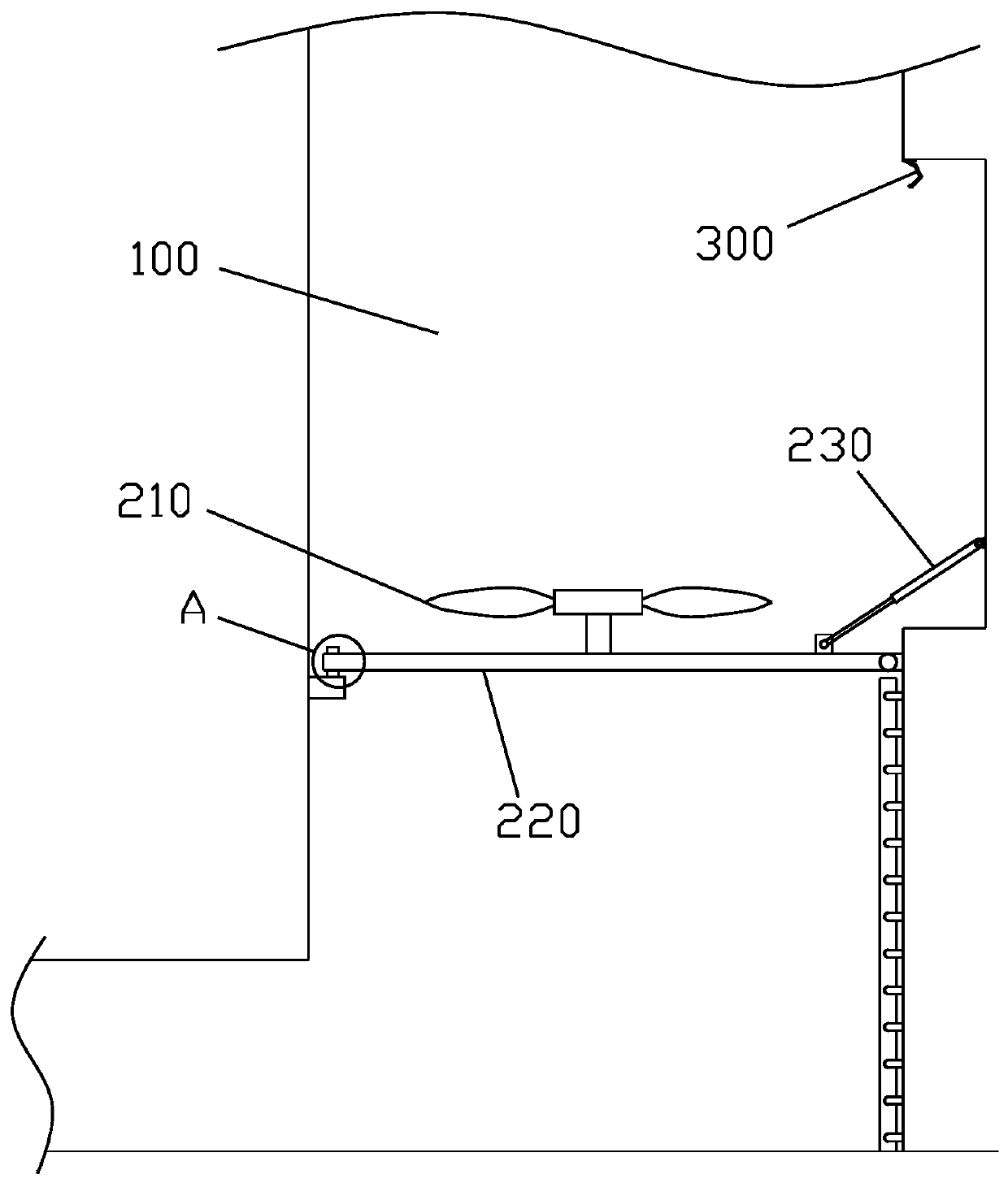 Vertical shaft power generation device of high-rise building