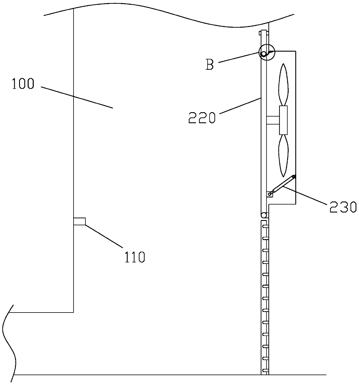 Vertical shaft power generation device of high-rise building