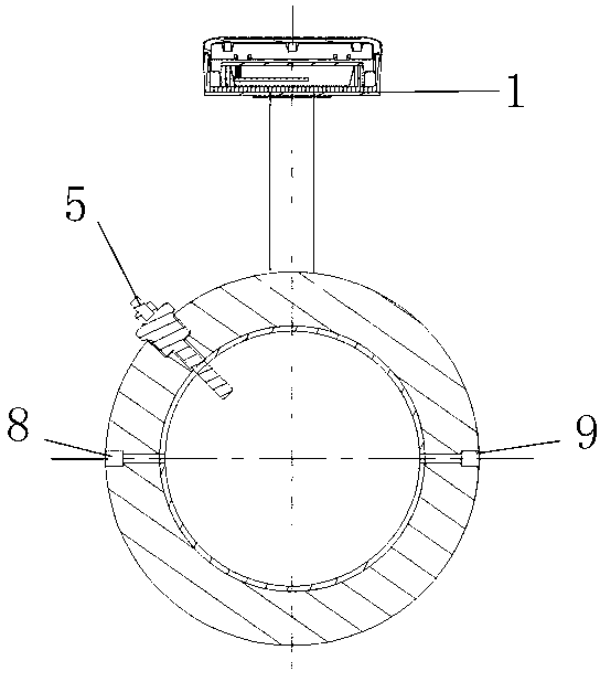 Lining type device with ultrasonic flowmeter or ultrasonic thermal energy meter