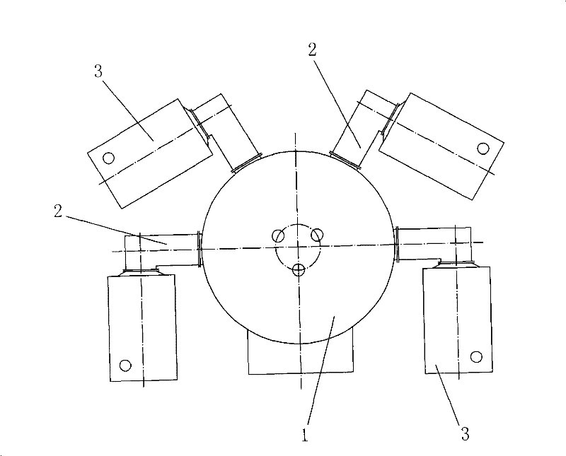 Multicenter burner gas distributer for short-process reduction zinc powder fabrication