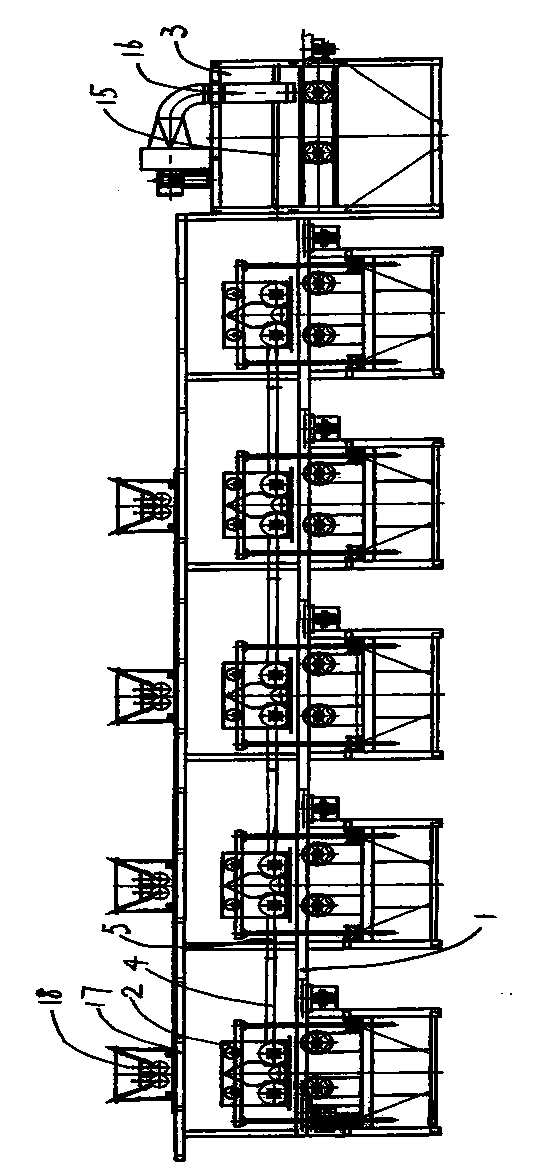 Flocking structure of flocking machine