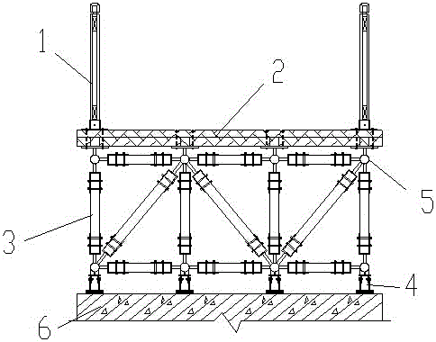 A kind of construction method of modern bamboo pedestrian truss bridge