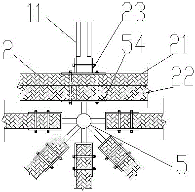 A kind of construction method of modern bamboo pedestrian truss bridge