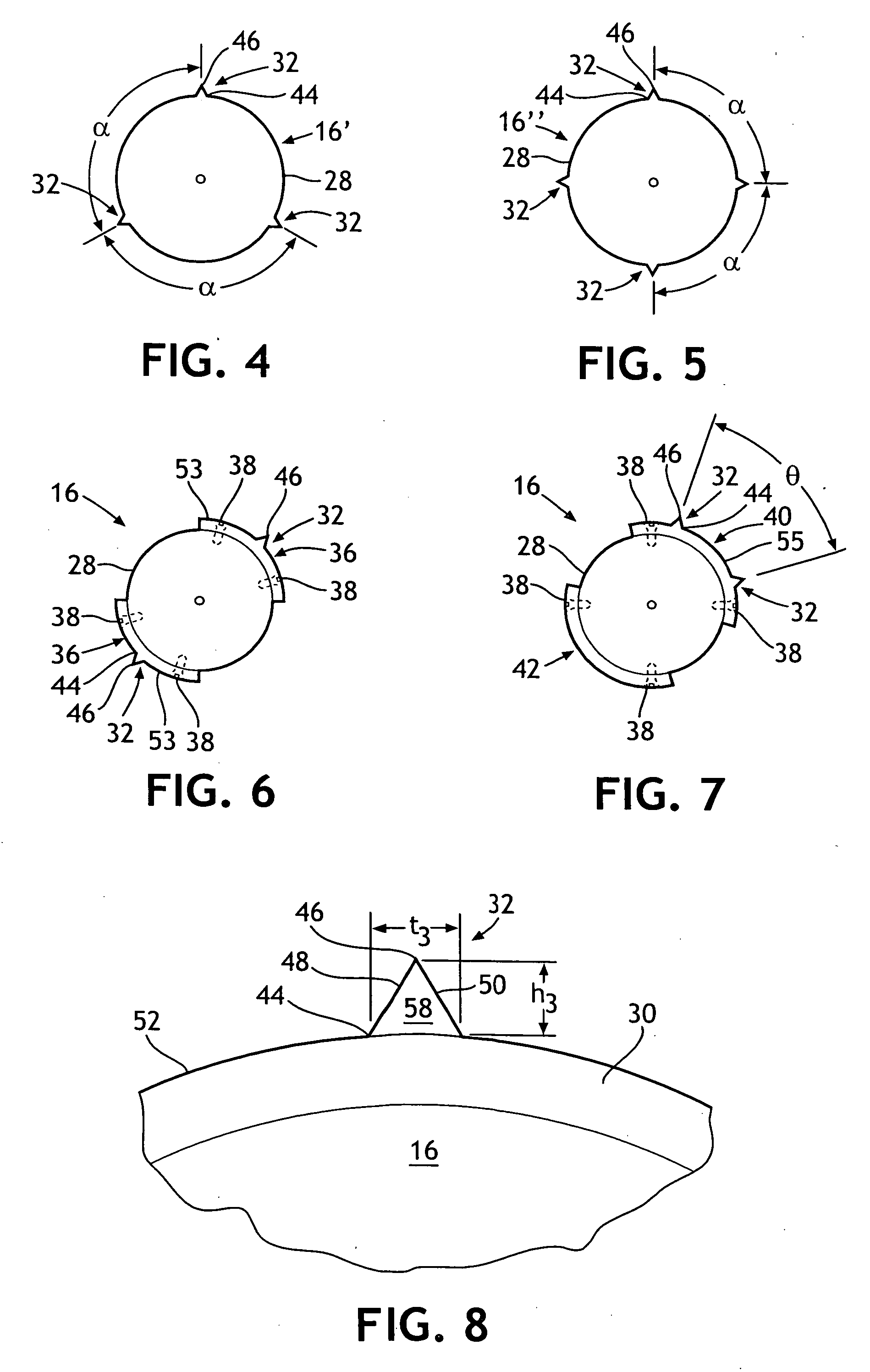 Rotary die cutter for forming a non-linear line of perforations in a strip of material