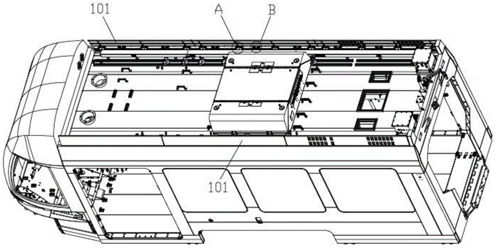 Upper apron board system on rail vehicle and rail vehicle