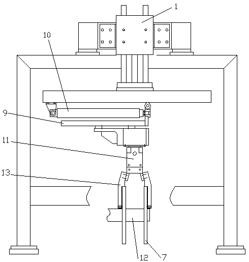 Binding device for roll-dividing machine and binding method