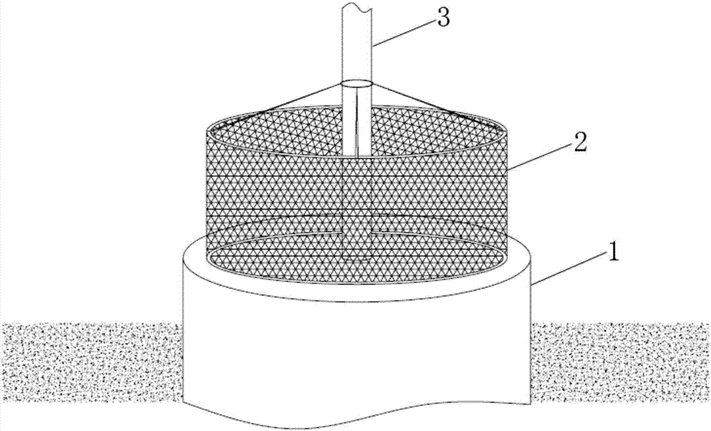 Aquaculture device based on offshore wind turbine generator composite cylinder type foundation base platform